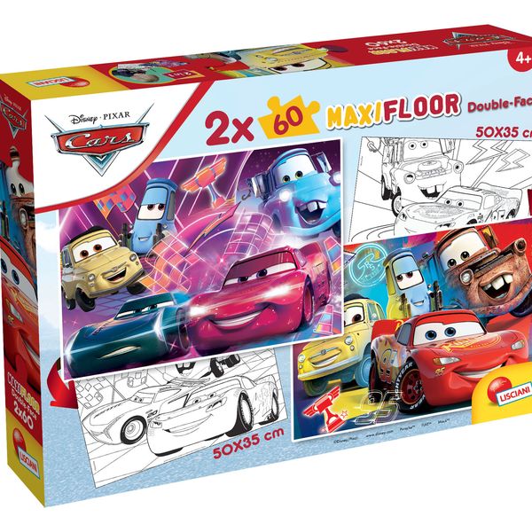 Disney puzzle maxifloor df 2 x 60 cars - LISCIANI, Cars, Disney