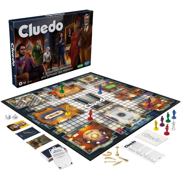 Cluedo classico refresh, gioco in scatola hasbro gaming, giochi di mistero, giochi investigativi, giochi per la famiglia per bambini e adulti - HASBRO GAMING