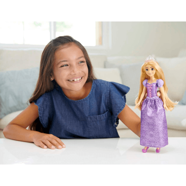 Disney princess - rapunzel bambola snodata, vestita alla moda con capi e accessori scintillanti ispirati al film disney, giocattolo per bambini, 3+ anni, hlw03 - DISNEY PRINCESS, Disney