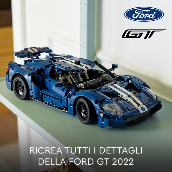 Lego technic 42154 ford gt 2022, kit modellino di auto da costruire per adulti, supercar in scala 1:12, set da collezione - LEGO TECHNIC, LEGO