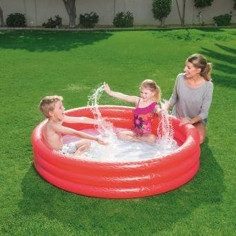 Piscina tinta unita a 3 anelli cm. 152x30, 2 colori assortiti, effetto ghiaccio - Bestway