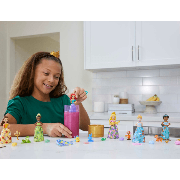 Disney princess - royal color reveal, bambola con 6 sorprese da scoprire tra cui un personaggio, ispirata ai film disney, giocattolo per bambini, 3+ anni, hmb69 - DISNEY PRINCESS