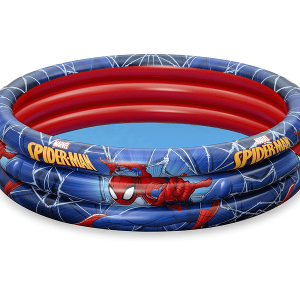 Piscina 3 anelli marvel spider-man, cm. 122x30 - Bestway, Avengers, Spiderman