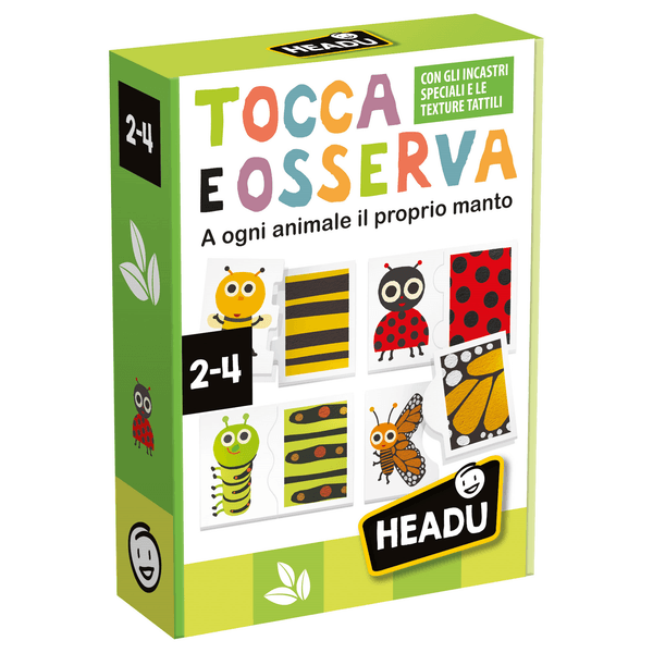 Tocca & osserva. tocca e scopri gli animali. montessori. 2-4 anni - HEADU