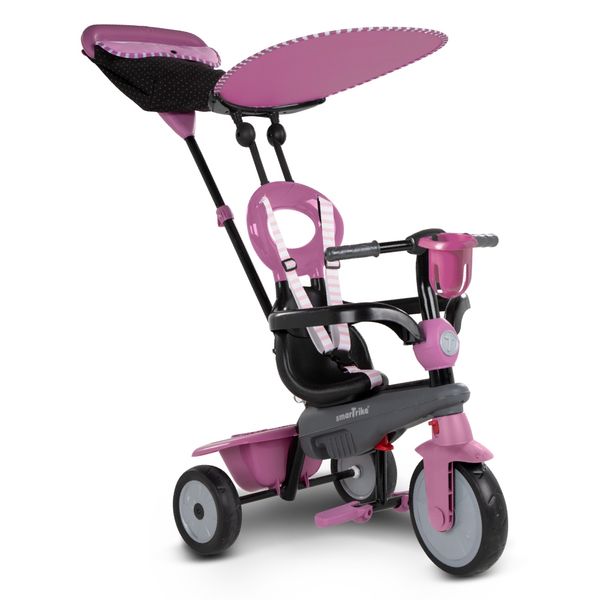 Smartrike vanilla 4 in 1 triciclo per bambini dai 15 mesi con maniglione direzionale touch steering e equipaggiamento di sicurezza - rosa - SMART TRIKE, SUN&SPORT