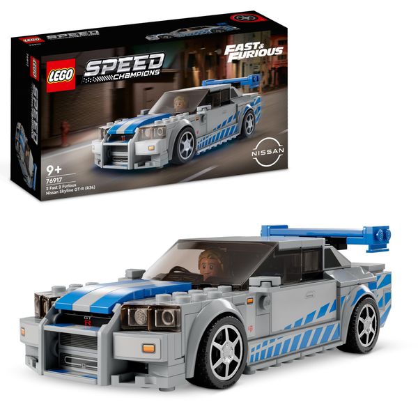 Lego speed champions 76917 2 fast 2 furious nissan skyline gt-r (r34) macchina giocattolo da collezione 2023, giochi per bambini - LEGO SPEED CHAMPIONS, Lego