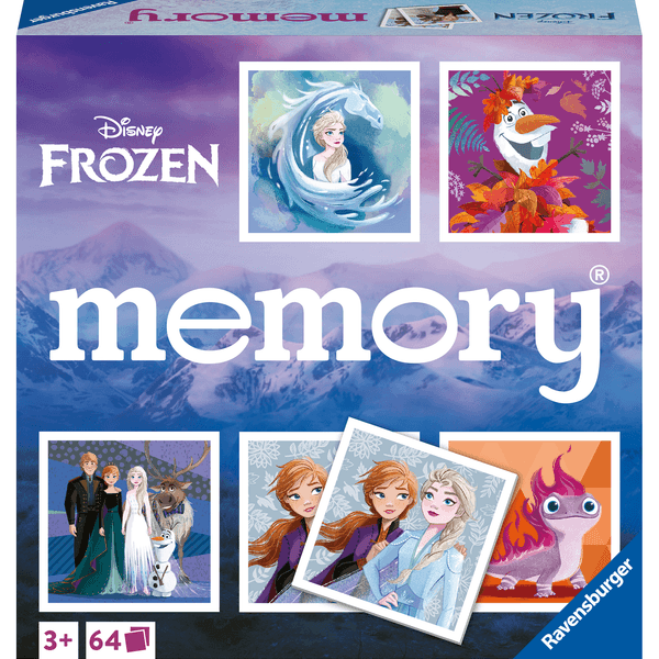 Ravensburger - memory® versione frozen, 64 tessere, gioco da tavolo, 3+ anni - DISNEY PRINCESS, RAVENSBURGER, Disney, Frozen