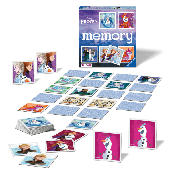 Ravensburger - memory® versione frozen, 64 tessere, gioco da tavolo, 3+ anni - DISNEY PRINCESS, RAVENSBURGER, Disney, Frozen