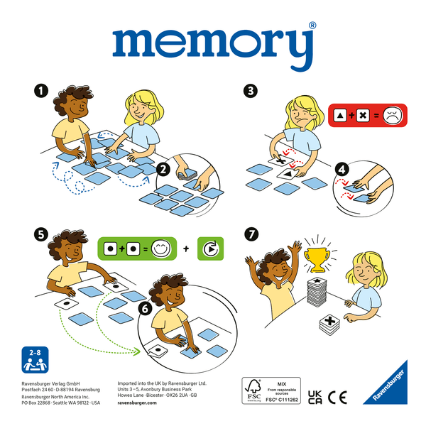 Ravensburger - memory® versione frozen, 64 tessere, gioco da tavolo, 3+ anni - DISNEY PRINCESS, RAVENSBURGER, Disney, Frozen