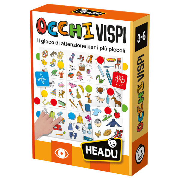 Occhi vispi. il gioco di attenzione per i più piccoli. montessori.	3-6 anni - HEADU