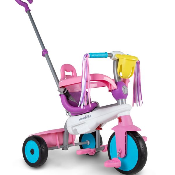Triciclo 3in1 smartrike breeze, ideale da 15 a 36 mesi, sistema di guida touch steering, ammortizzatori brevettati per il massimo comfort - versione unicorno - SMART TRIKE, SUN&SPORT
