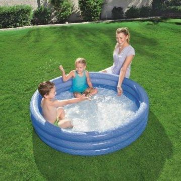 Piscina tinta unita a 3 anelli cm. 152x30, 2 colori assortiti, effetto ghiaccio - Bestway