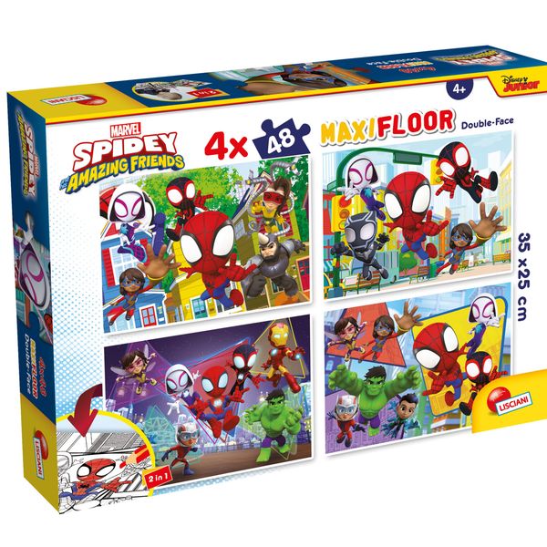 Marvel puzzle df maxi  floor 4 x 48 spidey - LISCIANI, SPIDEY, MARVEL