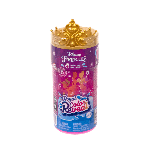 Disney princess - royal color reveal, bambola con 6 sorprese da scoprire tra cui un personaggio, ispirata ai film disney, giocattolo per bambini, 3+ anni, hmb69 - DISNEY PRINCESS