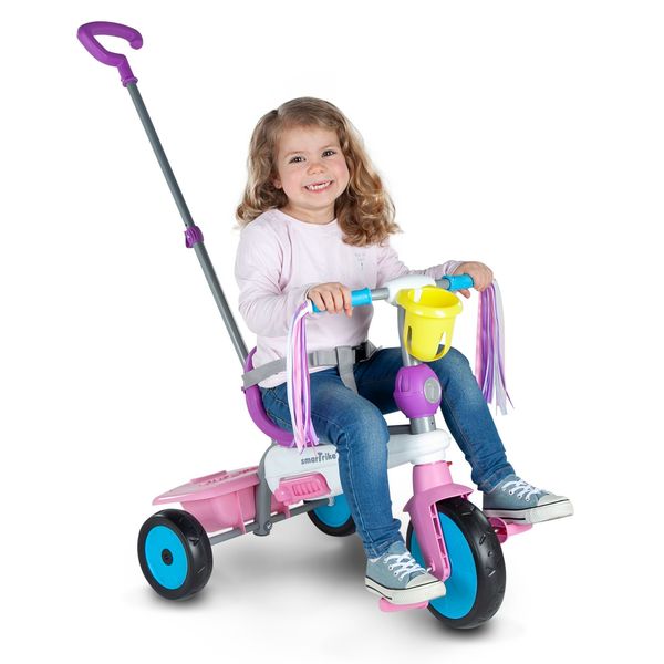 Triciclo 3in1 smartrike breeze, ideale da 15 a 36 mesi, sistema di guida touch steering, ammortizzatori brevettati per il massimo comfort - versione unicorno - SMART TRIKE, SUN&SPORT