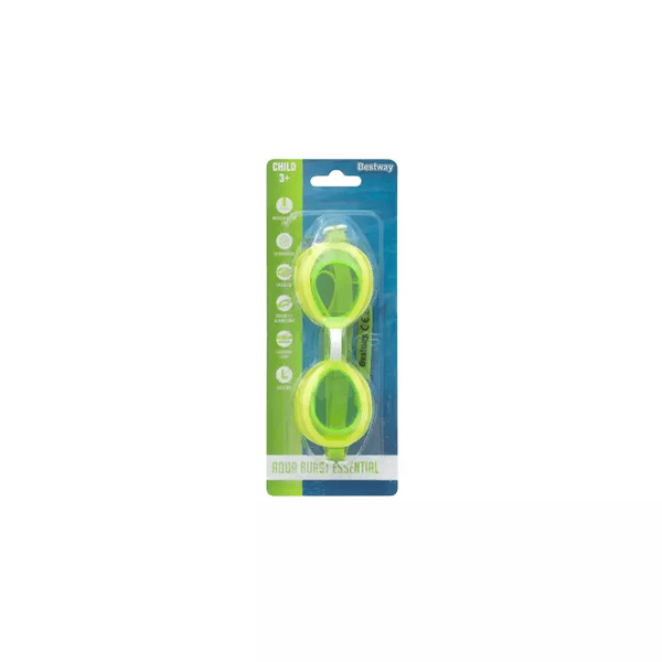 Occhialini lightning swimmer, 3-6 anni, 3 colori assortiti in silicone , lenti con protezione  uv - Bestway