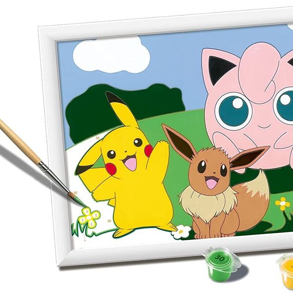 Ravensburger - creart serie d: pokémon classics, kit per dipingere con i numeri, gioco creativo per bambini 7+ anni - CREART, POKEMON, RAVENSBURGER