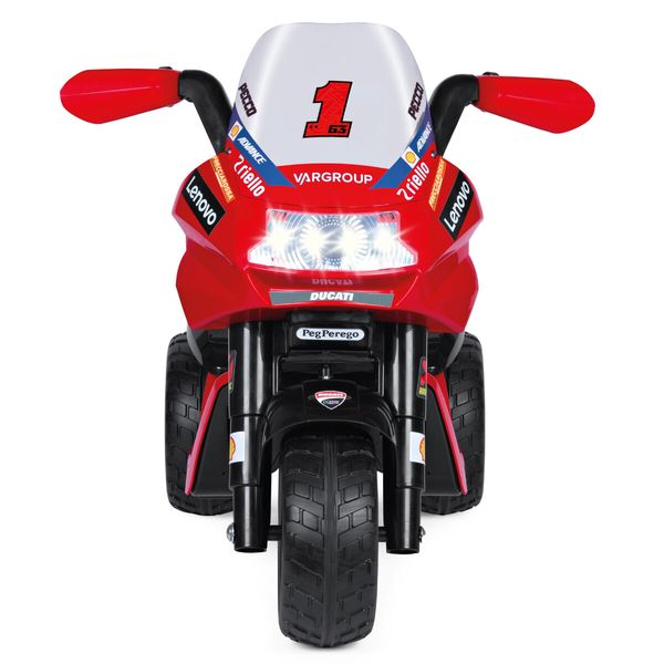 Divertimento in pole position con la moto elettrica ducati con luci e suoni - peg perego - Peg Perego