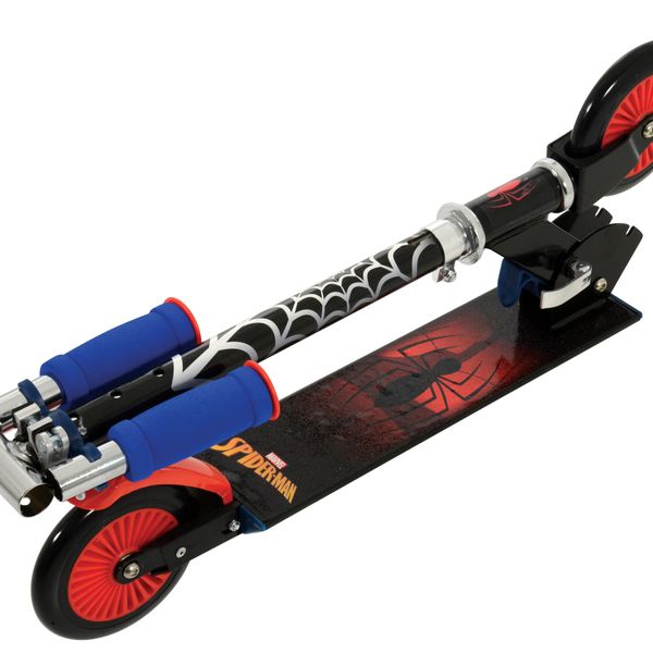 Monopattino a 2 ruote di spiderman - manubrio regolabile, portata kg 50, cuscinetti abec5, adatto a bambini da 3 a 8 anni - Spiderman