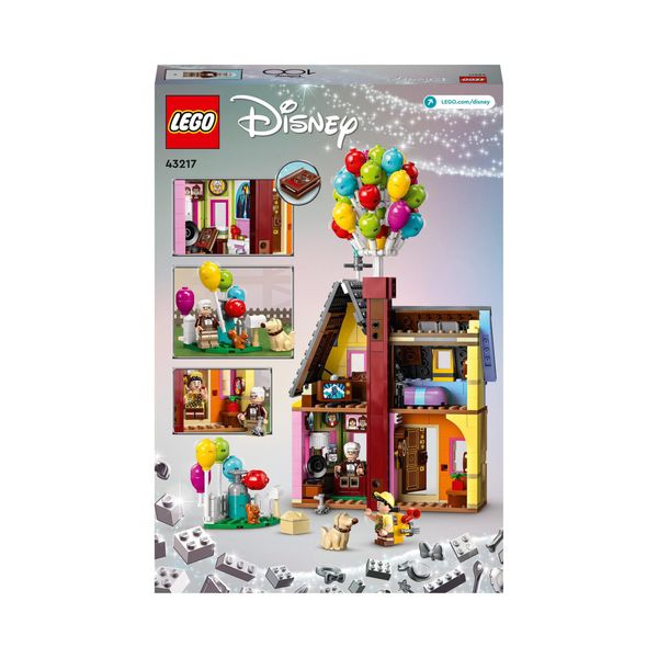 Lego disney e pixar 43217 casa di “up”, modellino con palloncini e figure di carl, russell e dug, giochi creativi bambini 9+ - Disney, LEGO