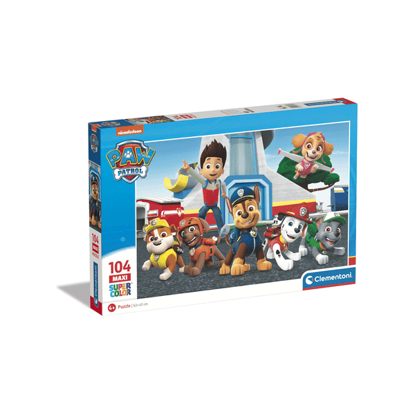 Clementoni - supercolor puzzle bambini paw patrol - 104 pezzi - CLEMENTONI