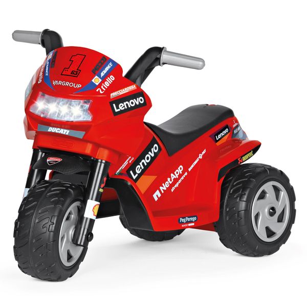 Ducati mini evo, maxi divertimento! la moto elettrica per bambini con luci e suoni - peg perego - Peg Perego