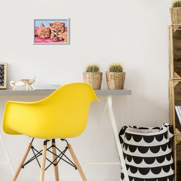 Ravensburger - creart serie e: gattini rossi, kit per dipingere con i numeri, contiene una tavola prestampata, pennello, colori e accessori, gioco creativo per bambini 9+ anni - CREART, RAVENSBURGER