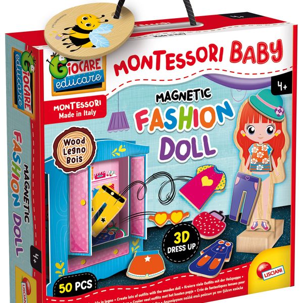 Montessori baby legno magnetic fashion doll - LISCIANI