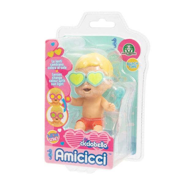 Cicciobello amicicci beach ciccio ha gli occhiali con lenti che cambiano colore quando sono esposti al sole - CICCIOBELLO AMICICCI, GIOCHI PREZIOSI