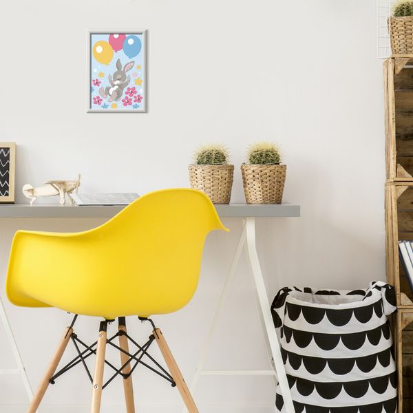 Ravensburger - creart serie d: coniglietto con palloncini, kit per dipingere con i numeri, contiene una tavola prestampata, pennello, colori e accessori, gioco creativo per bambini 7+ anni - CREART, RAVENSBURGER