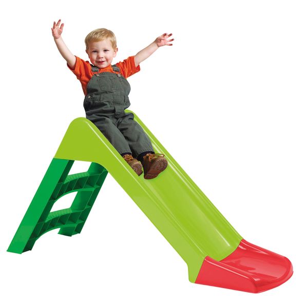 Scivolo per bambini, 3 gradini antiscivolo, verde e rosa, massimo supporto di 30 kg, facile e veloce da montare - disponbile in verde e rosa - SUN&SPORT