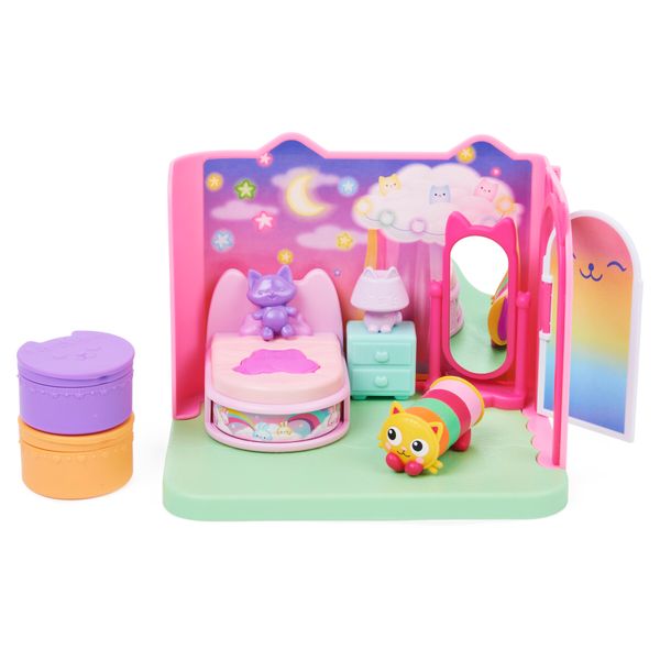Gabby's dollhouse, la camera da letto di cuscigatta, mini playset stanze della casa, giochi per bambini dai 3 anni in su - GABBY'S DOLLHOUSE