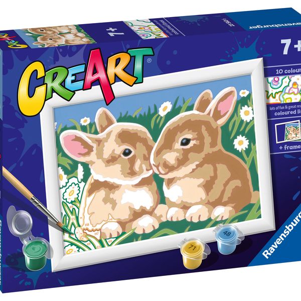 Ravensburger - creart serie e: coniglietti fra le margherite - CREART, RAVENSBURGER