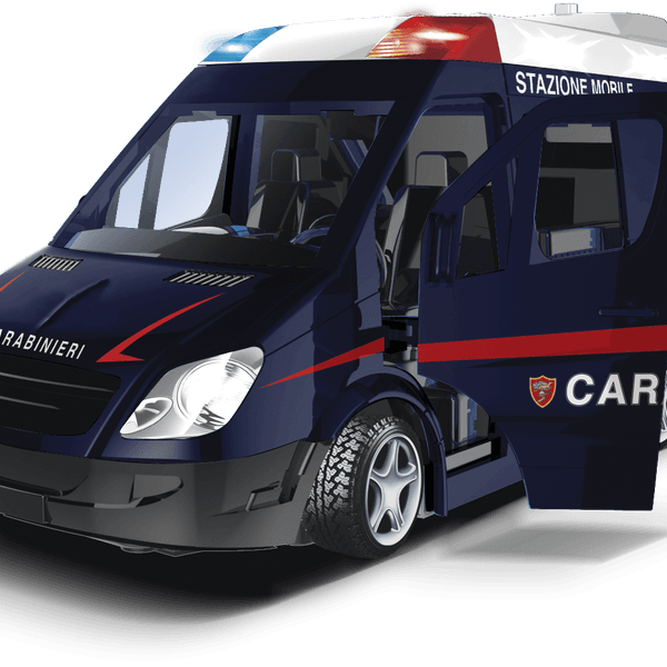 Stazione mobile carabinieri a frizione con luci, suoni e portiere apribili - CARABINIERI