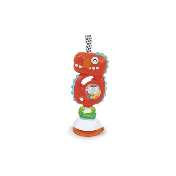 Baby clementoni - hungry dino - shake & play, sonaglino e gioco per seggiolino - BABY CLEMENTONI