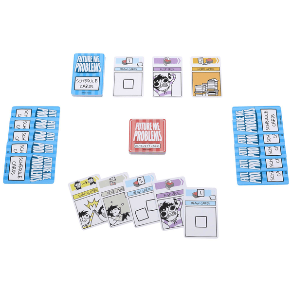 Future me problems - gioco di carte di sarah's scribbles, con 2 mazzi di carte, da 2 a 4 giocatori, perfetto per le serate di gioco in famiglia, giocattolo per bambini, 7+ anni, hph14 - MATTEL GAMES