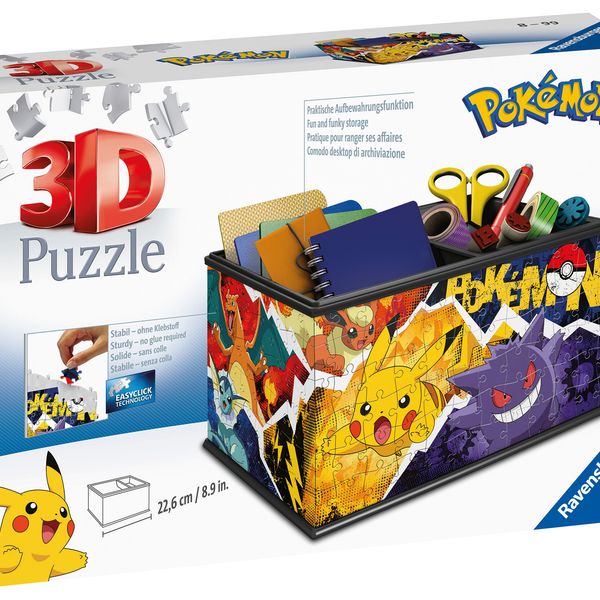 Ravensburger - 3d puzzle storage box pokémon, 216 pezzi, 8+ anni - POKEMON, RAVENSBURGER, RAVENSBURGER 3D PUZZLE