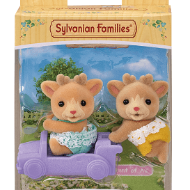 Gemelli renna - il set gemelli renna include 2 bebè e un carretto  in cui possono cavalcare. - SYLVANIAN FAMILIES