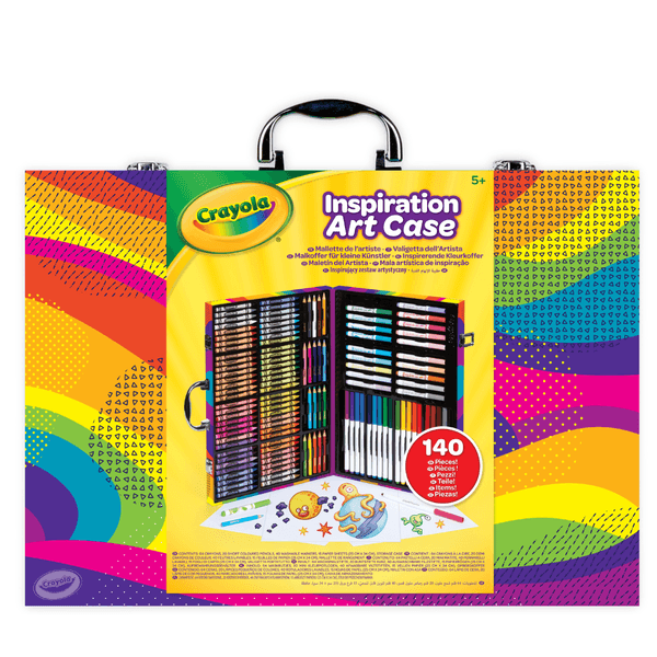 Crayola valigetta colori arcobaleno - kit creativo con 140 pezzi assortiti, età consigliata: 5-10 anni - CRAYOLA