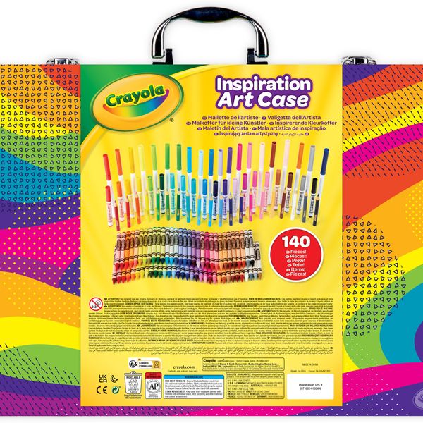 Crayola valigetta colori arcobaleno - kit creativo con 140 pezzi assortiti, età consigliata: 5-10 anni - CRAYOLA