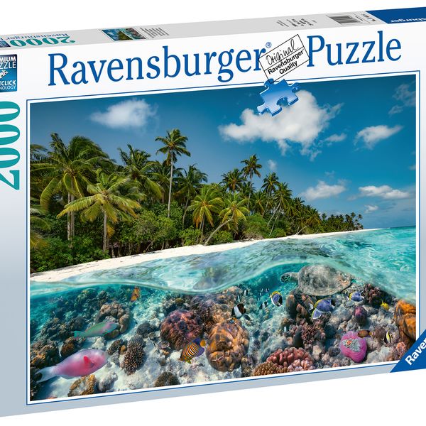 Ravensburger - puzzle un tuffo alle maldive, 2000 pezzi, puzzle adulti - RAVENSBURGER