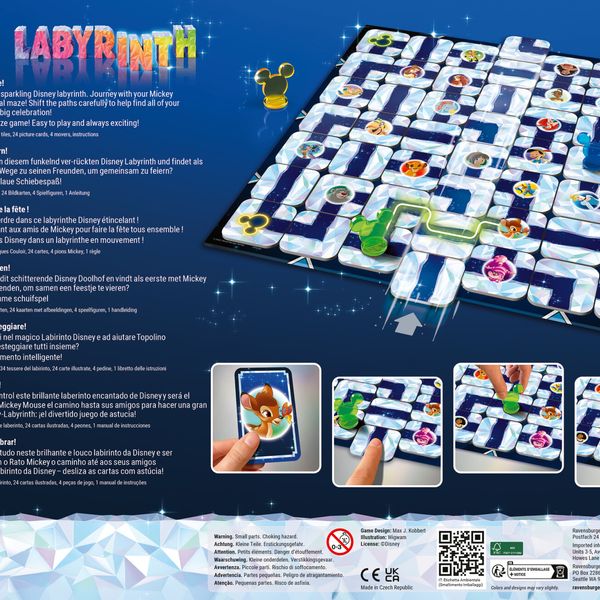 Ravensburger – labirinto magico disney 100th anniversary labyrinth, gioco da tavolo, da 2 a 4 giocatori, 7+ anni - RAVENSBURGER, Disney