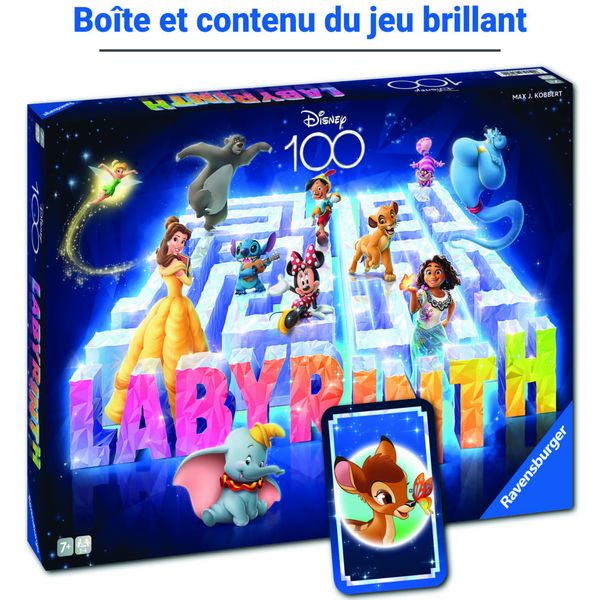 Ravensburger – labirinto magico disney 100th anniversary labyrinth, gioco da tavolo, da 2 a 4 giocatori, 7+ anni - RAVENSBURGER, Disney