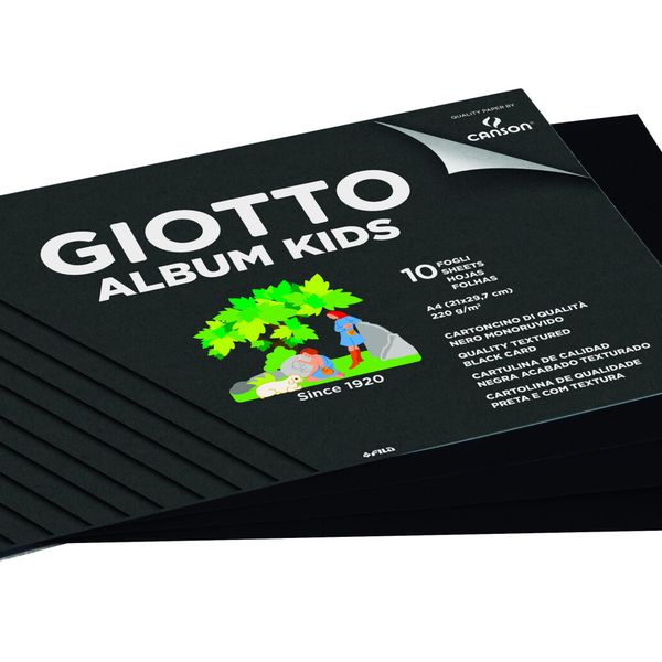 Giotto album kids carta nera - album a4 10 fogli 220 g/m2 - GIOTTO