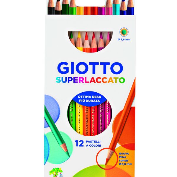 Giotto superlaccato - confezione 12 pastelli colorati - GIOTTO
