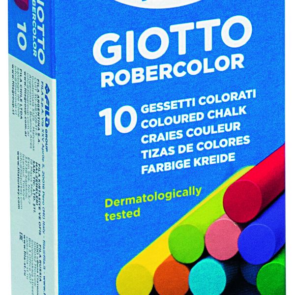 Giotto gessetti tondi colorati - astuccio con doppia confezione ( 2 x 10 pz) - GIOTTO