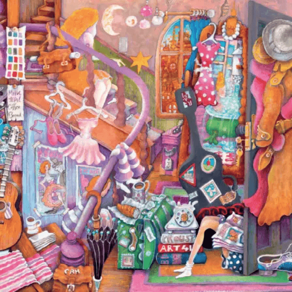 Ravensburger - puzzle la stanza della studentessa, 500 pezzi, puzzle adulti - RAVENSBURGER