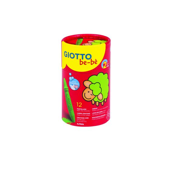 Giotto bebe' - barattolo 12 superpastelloni a cera ideali per i più piccoli - GIOTTO