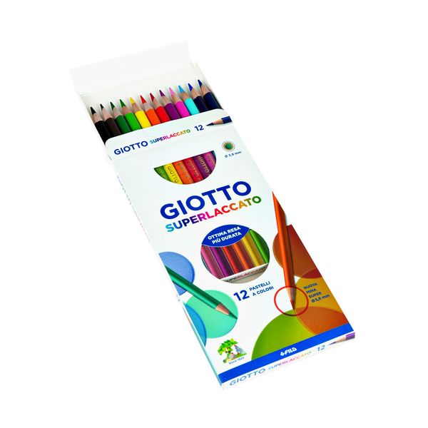 Giotto superlaccato - confezione 12 pastelli colorati - GIOTTO