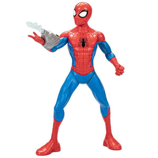Hasbro marvel, spider-man thwip, action figure in scala da 33 cm, giocattoli di supereroi per bambini e bambine, dai 5 anni in su, accessori blaster lanciaragnatela inclusi - Spiderman